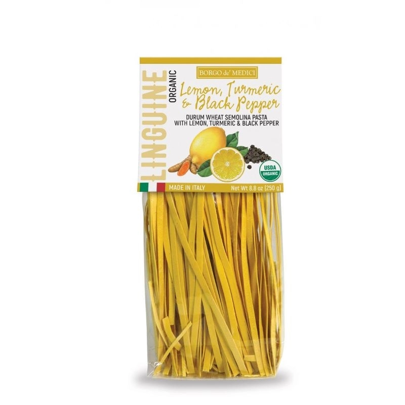 Linguine Organice Cu Lamaie Si Turmeric Borgo Di Medici 250G 0